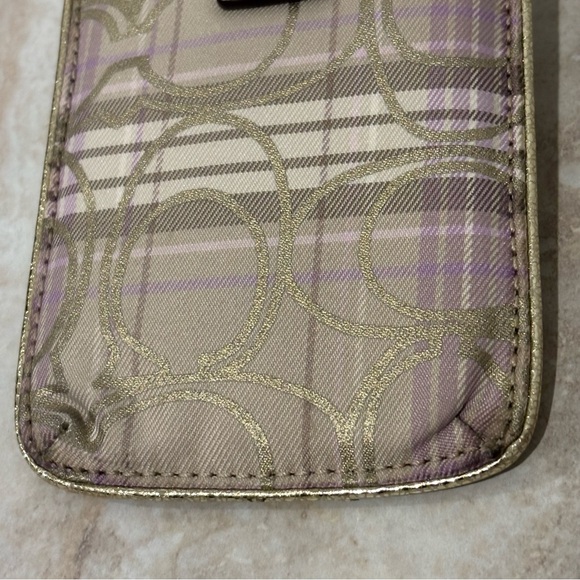 Coach metallic plaid phone holder - Picture 6 of 7